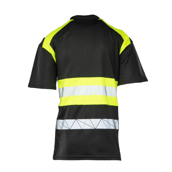 ECO RIVAL KOSZULKA POLO CZARNY/ŻÓŁTY SEVEN KINGS 2