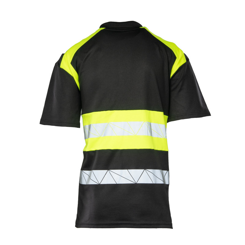 ECO RIVAL KOSZULKA POLO CZARNY/ŻÓŁTY SEVEN KINGS