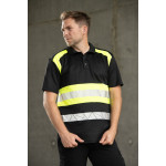 ECO RIVAL KOSZULKA POLO CZARNY/ŻÓŁTY SEVEN KINGS