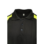 ECO RIVAL KOSZULKA POLO CZARNY/ŻÓŁTY SEVEN KINGS
