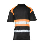 ECO RIVAL KOSZULKA POLO CZARNY/POMARAŃCZ SEVEN KINGS