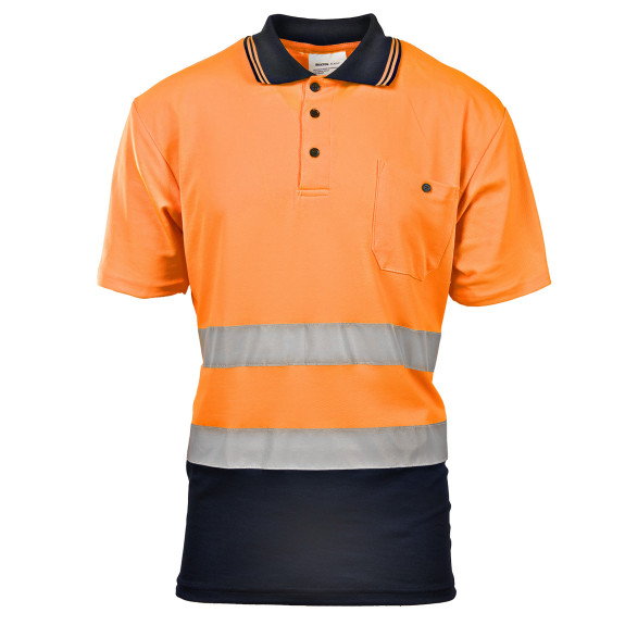 KOSZULKA POLO 50/50 POMARAŃCZ KAT. II BF012 BRIXTON FLASH