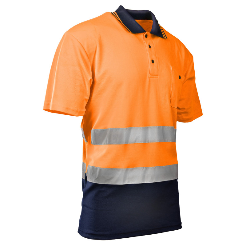 KOSZULKA POLO 50/50 POMARAŃCZ KAT. II BF012 BRIXTON FLASH