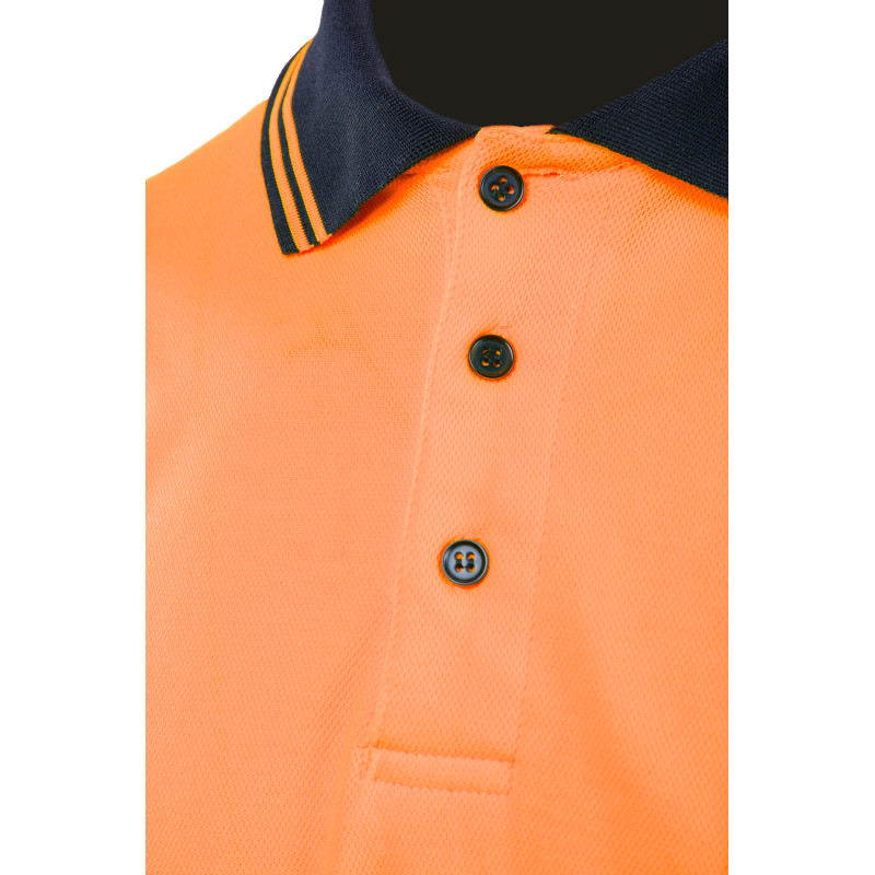 KOSZULKA POLO 50/50 POMARAŃCZ KAT. II BF012 BRIXTON FLASH