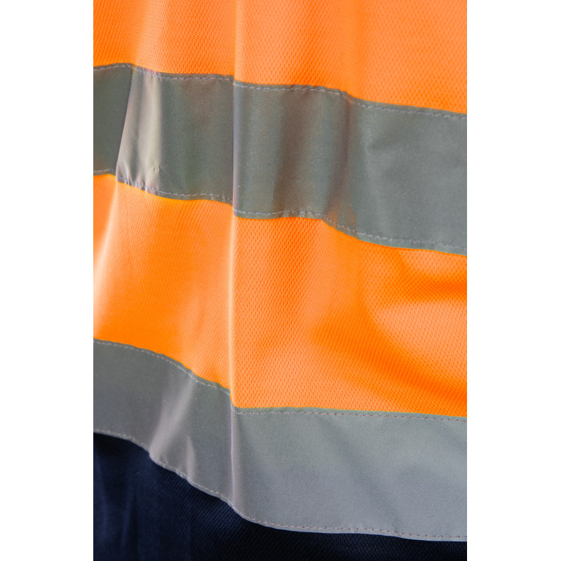 KOSZULKA POLO 50/50 POMARAŃCZ KAT. II BF012 BRIXTON FLASH