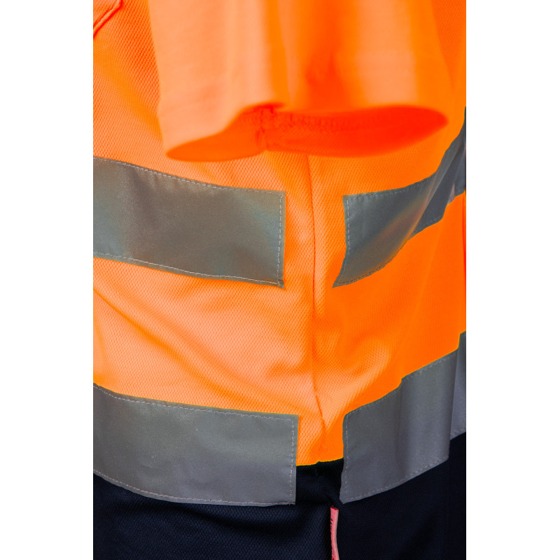 KOSZULKA POLO 50/50 POMARAŃCZ KAT. II BF012 BRIXTON FLASH