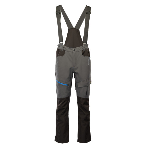 TOPAZ TOPAZ SPODNIE SOFTSHELL OCIEPLANE STAL/CZARNY SEVEN_KINGS