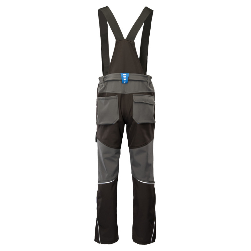 TOPAZ TOPAZ SPODNIE SOFTSHELL OCIEPLANE STAL/CZARNY SEVEN_KINGS