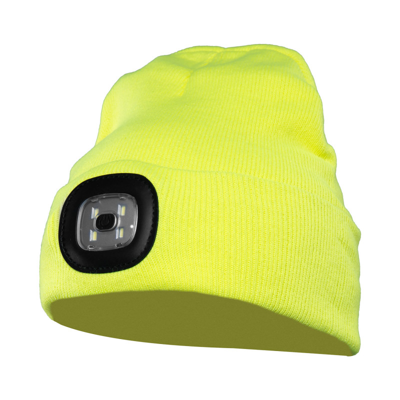 CZAPKA Z DZIANINY LED ŻÓŁĆ CHAPLIN