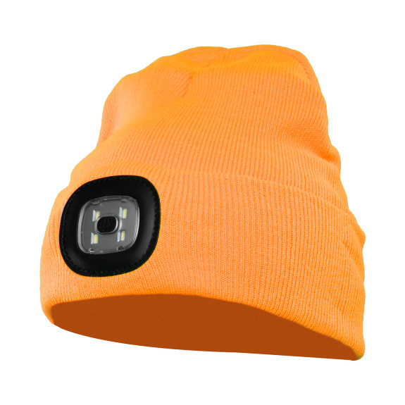 CZAPKA Z DZIANINY LED POMARAŃCZ CHAPLIN