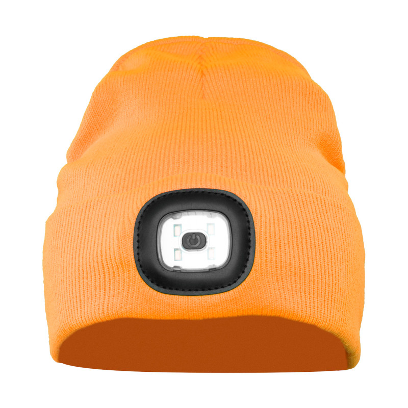 CZAPKA Z DZIANINY LED POMARAŃCZ CHAPLIN