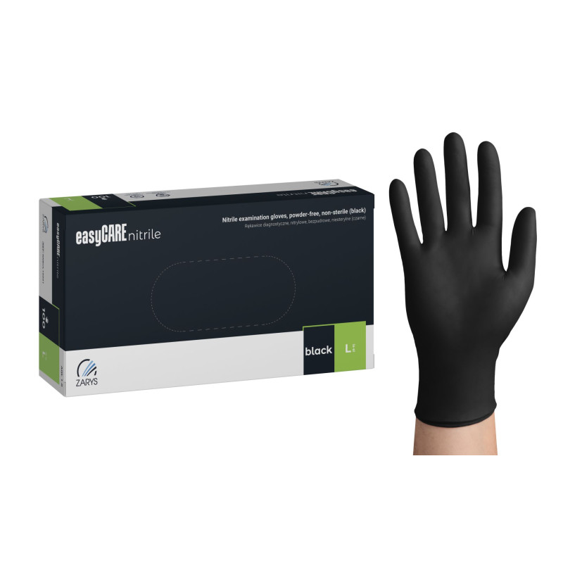 RĘKAWICE EASYCARE NITRYL CZARNY (A100)