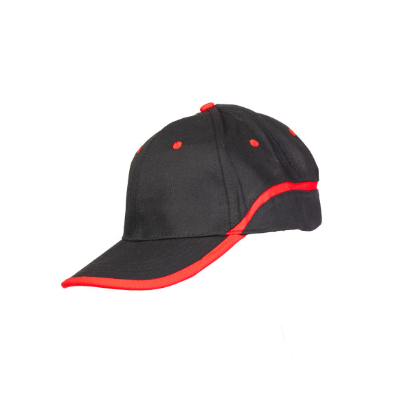 CZAPKA BASEBALL CZARNO-CZERWONA BASEBALL