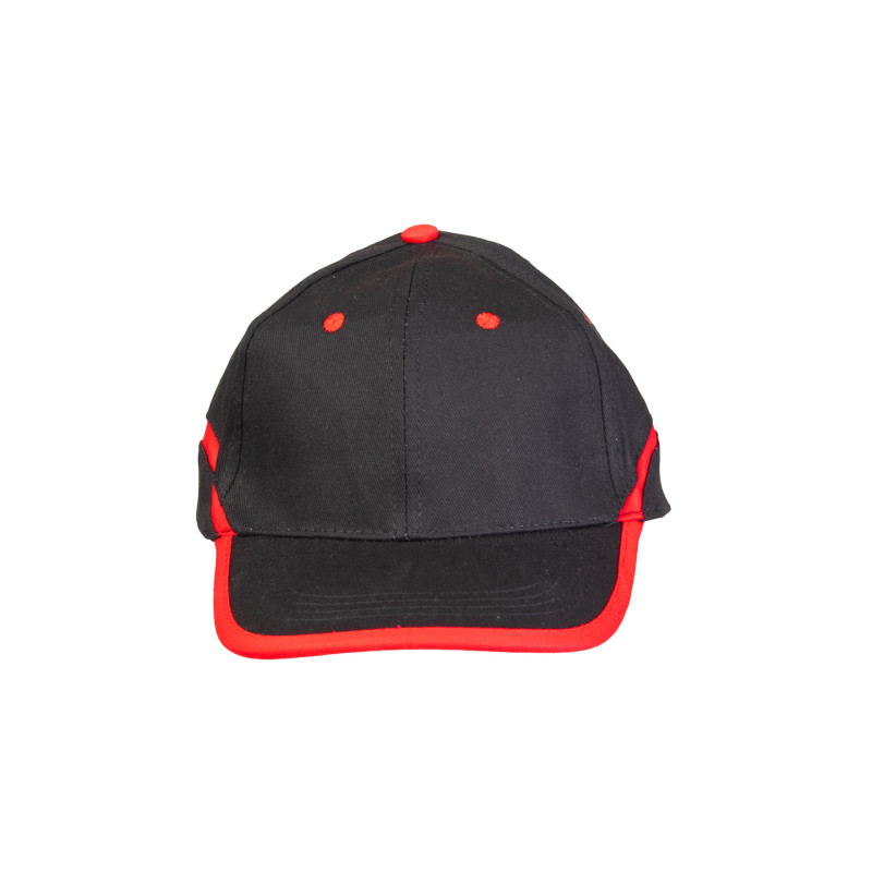 CZAPKA BASEBALL CZARNO-CZERWONA BASEBALL