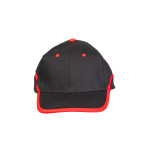 CZAPKA BASEBALL CZARNO-CZERWONA BASEBALL