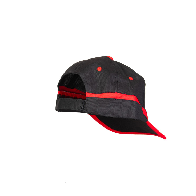 CZAPKA BASEBALL CZARNO-CZERWONA BASEBALL