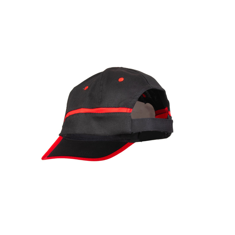 CZAPKA BASEBALL CZARNO-CZERWONA BASEBALL